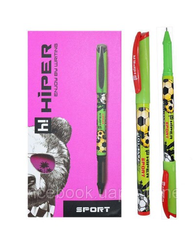 Ручка масл.Hiper Sport HO-150 0,7мм червона 10 шт.в упаковке цена за штуку
